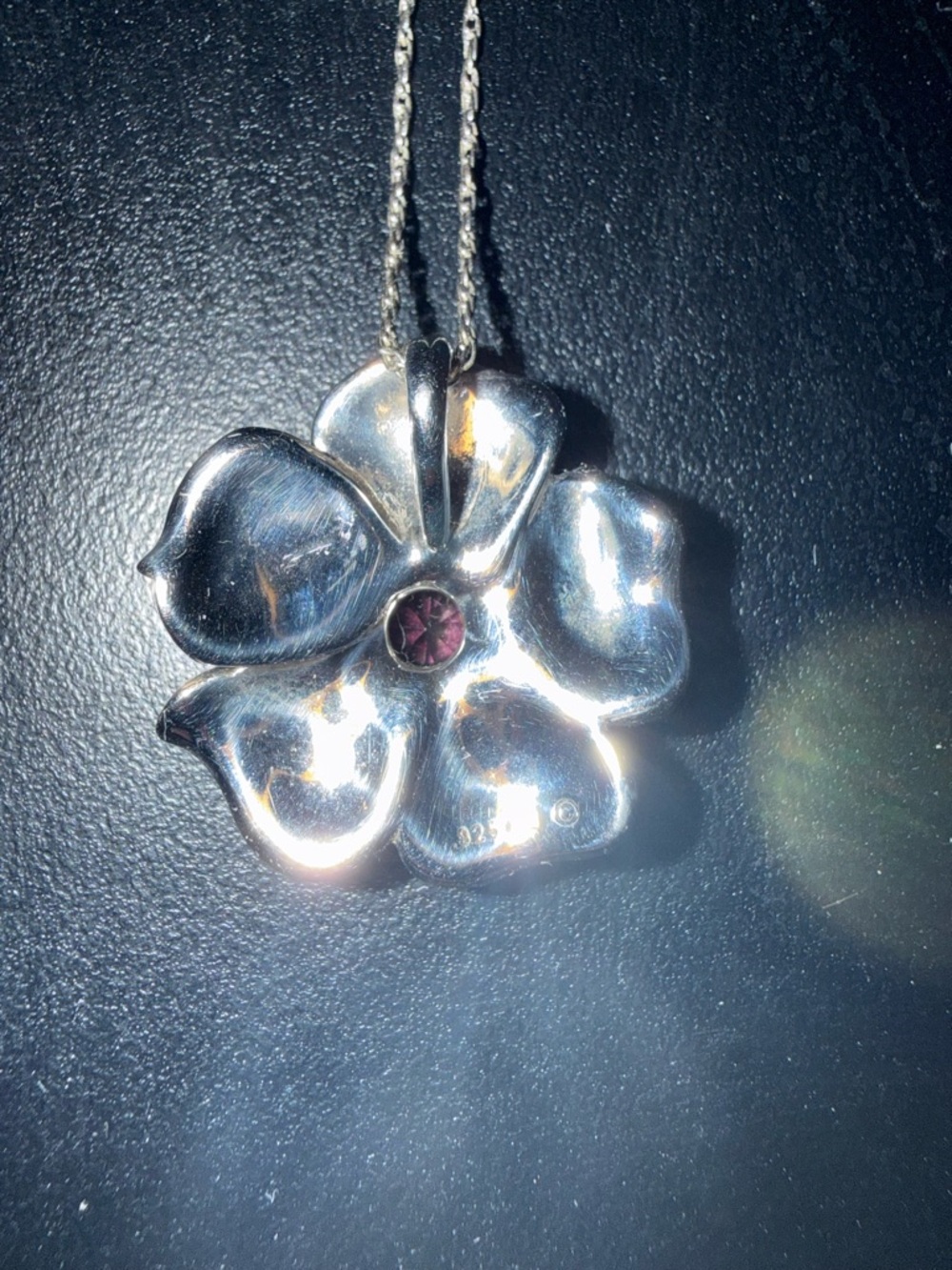 Artistique Swarovski Crystal Floral Pendant Necklace in Purple - NWT - Picture 2 of 4